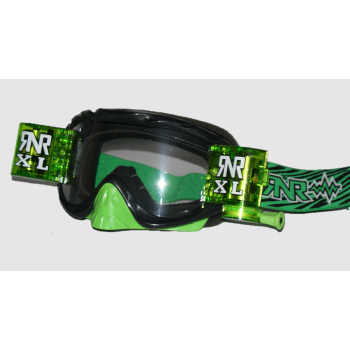 Hybrid XL Roll Off Goggle: Black / Green 