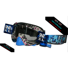 Hybrid goggle: XL 36 mm film / blue tattoo 40% OFF - only 5 at this price