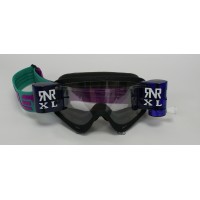 Oakley 2000 O-Frame Black Goggle and Purple Roll Off System XL 36mm 