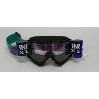 Oakley 2000 O-Frame Black Goggle and Purple Roll Off System XL 36mm 