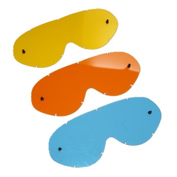 Hybrid Tear Off Tinted Lexan® Lenses: Blue, Orange or Yellow